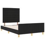 vidaXL Cadre de lit noir 120x190 cm en tissu