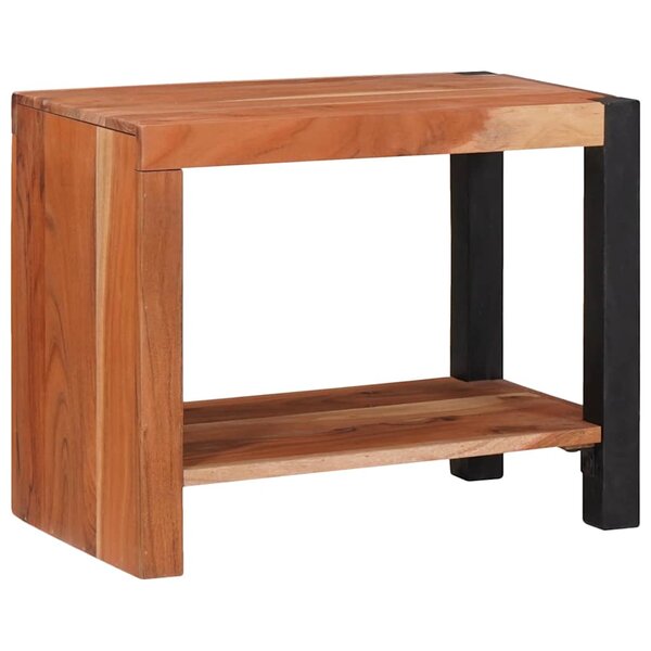 vidaXL Bibliothèque Marron  Noir 50 x 30 x 40 cm Bois d'Acacia Massif