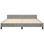 vidaXL Cadre de lit sans matelas gris clair velours