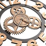 vidaXL Horloge murale Métal 58 cm Doré et noir