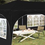 vidaXL Tente de fête pop-up 575 x 288 x 245 cm Noir Tissu Oxford