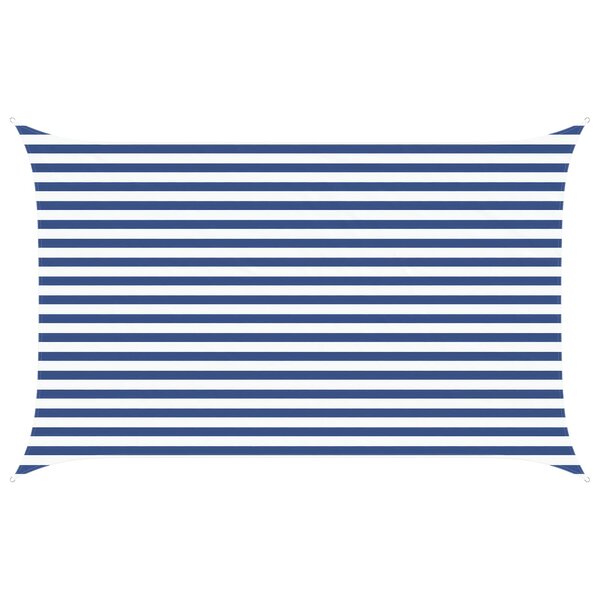 vidaXL Voile d'ombre Bleu et Blanc 2 5 x 4 m 100   polyester Oxford