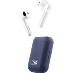 SHINY - Ecouteurs Bluetooth TWS avec boîtier de charge - blanc & bleu