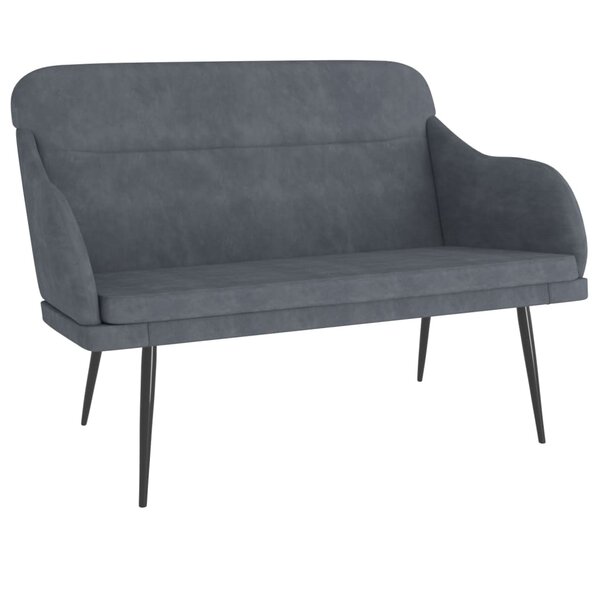 Banc banquette 110 x 76 x 80 cm velours gris foncé 02_0010514