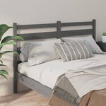 vidaXL Tête de lit Gris 146x4x100 cm Bois massif de pin
