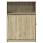 vidaXL Buffet avec LED chêne sonoma 72x34x100 cm bois d'ingénierie
