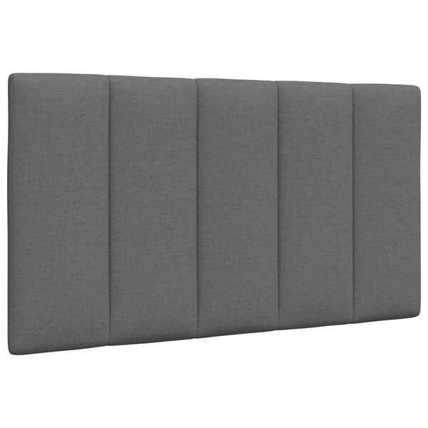 vidaXL Coussin de tête de lit gris foncé 80 cm tissu