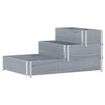 vidaXL Lit surélevé à 3 niveaux gris 120x80 cm bois de pin massif
