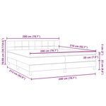 vidaXL Sommier à lattes de lit et matelas gris foncé 200x210cm velours