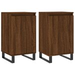 vidaXL Buffets 2 Pièces chêne marron 40x35x70 cm bois d'ingénierie