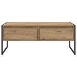 vidaXL Table basse Chêne artisan 100 x 46 x 40 cm Bois d'ingénierie