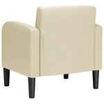 vidaXL Chaise de canapé avec accoudoirs crème 54 cm similicuir