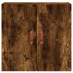 vidaXL Armoire murale chêne fumé 60x31x60 cm bois d'ingénierie