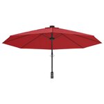 vidaXL Parasol mural rouge vif 290 cm