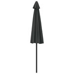 vidaXL Parasol de balcon et mât en aluminium Anthracite 270x144cm Demi