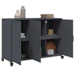 vidaXL Buffet anthracite 100 5x39x72 cm acier