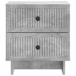 vidaXL Cabinet de chevet avec tiroir Gris béton 43 x 34 5 x 47 5 cm
