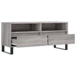vidaXL Meuble TV sonoma gris 100x34 5x44 5 cm bois d'ingénierie