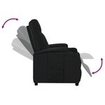vidaXL Fauteuil inclinable Noir Similicuir