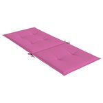 vidaXL Coussins de chaise de jardin à dossier haut lot de 2 rose tissu