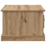 vidaXL Table basse chêne artisanal 50 x 50 x 35 cm Bois d'ingénierie