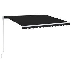 vidaXL Auvent manuel rétractable avec LED 350x250 cm Anthracite