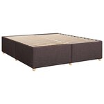 vidaXL Cadre de lit sans matelas marron foncé 200x200 cm tissu