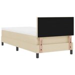 vidaXL Lit boxspring avec matelas avec matelas Crème 90 x 200 cm tissu