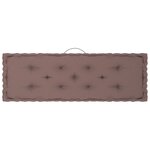 vidaXL Coussins de plancher de palette 7 Pièces Taupe Coton