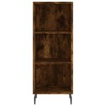 vidaXL Buffet haut Chêne fumé 34 5x34x180 cm Bois d'ingénierie