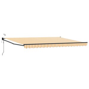 vidaXL Auvent rétractable électrique Orange et Blanc 4 5 × 3 m