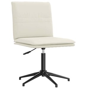 vidaXL Chaise à manger Crème Velours