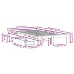 vidaXL Cadre de lit sans matelas 120x200 cm bois de pin massif