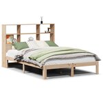 vidaXL Lit bibliothèque sans matelas 160x200 cm bois massif de pin