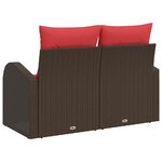 vidaXL Canapé de jardin Marron 124 x 62 x 85cm polyrotin