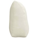 vidaXL Coussin de Dos Crème 100 x 24 x 50 cm Velours