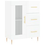 vidaXL Buffet Blanc brillant 69 5x34x90 cm Bois d'ingénierie