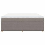 vidaXL Sommier à lattes de lit avec matelas Taupe 180x200 cm Tissu