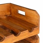 vidaXL Casiers à bouteilles 4Pièces de 16 bouteilles bois d'acajou massif