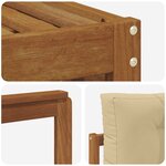 vidaXL Ensemble de canapés d'extérieur 6 Pièces Naturel et Beige