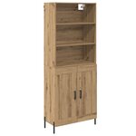 vidaXL Haut Armoire Chêne artisanal 69 5 x 32 5 x 180 cm