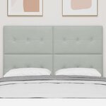 vidaXL Tête de lit LED avec tête de lit Gris clair 160 cm Polyester