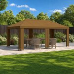 vidaXL Abri de jardin 6 x 3 m Taupe Polyester et Acier 190 gsm