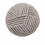 Pouf laine texturé - gris foncé - Ø 70 cm