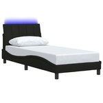 vidaXL Cadre de lit sans matelas noir 80x200 cm tissu