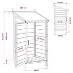 vidaXL Abri de jardin Naturel 59 x 56 x 113 5 cm Bois de Sapin Massif