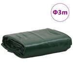 vidaXL Bâche vert Ø 3 m 650 g/m²