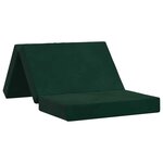 vidaXL Canapé-lit pliable 100 x 67 x 45 cm Vert foncé