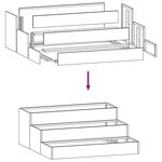 vidaXL Jardinière de jardin 3 niveaux 90x90x35 cm Acier blanc
