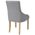vidaXL Chaises à manger lot de 4 gris clair tissu